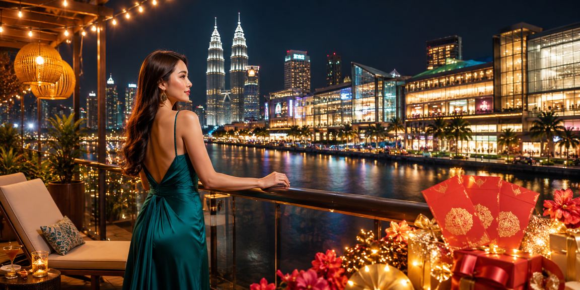 Chinese New Year red envelope bonus with Malay-style theme in Kuala Lumpur